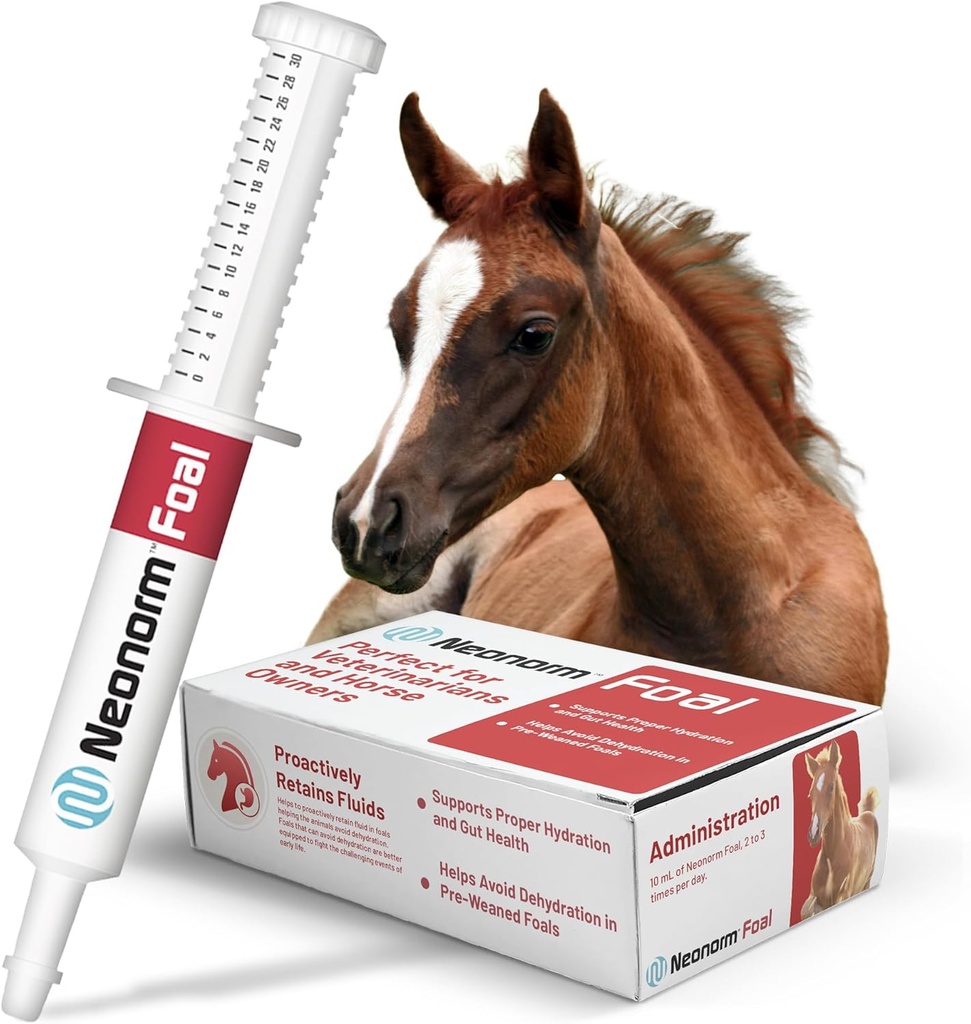 Jaguar Animal Health Foal - Equine supplement Paste til støtte af korrekt hydrering og tarm sundhed - Plantbaserede produkt til præ-fravænnede føl (30 ml)