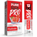 PURE KICK PRO Hydration Electrolyte Drink Mix, Strawberry Ice Pop, indeholder 1 kasse med 6 pakker i hver kasse