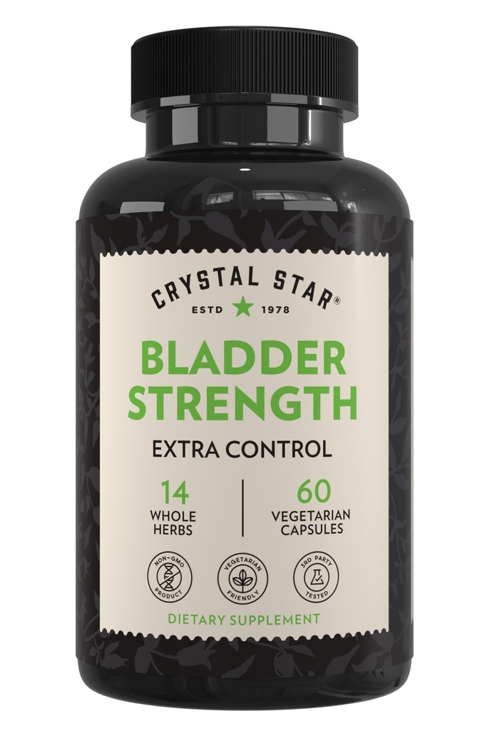 Crystal Star Bstige Styrke (60 Kapsler) - Urværk Urinære Tract Sundhed og ekstra styrke Bstige Control Supplement, Tranebær ekstrakt, Græskar frø ekstrakt, Plantain og Wild Yam Root, Non- GMO