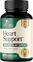 Heart Supplements for Mænd & Kvinder 1650mg - Antioxidanter til Heart Health Support med CoQ10, Hawthorn, Plant Sterol & flere Vitamin til støtte af nitrogenoxid & energiproduktion, Non- GMO - 60 kapsler