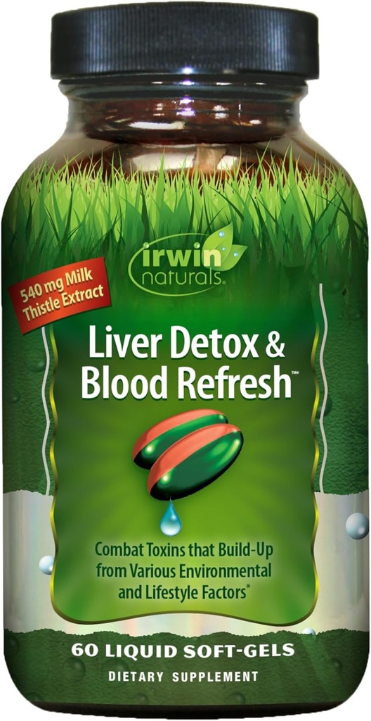 Irwin Naturals Lever Detox & blod genopfrisk - 60 flydende bløddele - Lever & antioxidant support