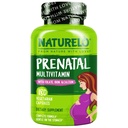 NATURELO Prenatal Multivitamin med Gentle Chelated Jern, methylfolat, Plant Calcium & Cholin - Vegan, Vegetar - Non- GMO - Gluten Free - 180 Kapsler - 2 Måned Supply