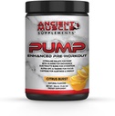 Pump Pre Workout Supplement med Citrullin Malat, Beta Alanine, Alpha GPC - Forbedret Pump supplement Forbedrer energi, Focus & Absorption - Citrus Burst Protein Powder