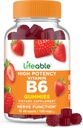 Levedygtig vitamin B6 Gummies • 124; 100mg • 124; Great Tasting VIT B6 Supplement • 124; Vegan B6 vitaminer til nerve støtte • 124; vitamin B 6 for voksne, mænd, kvinder • 124; 60 Gummies