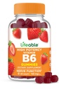 Levedygtig vitamin B6 Gummies • 124; 100mg • 124; Great Tasting VIT B6 Supplement • 124; Vegan B6 vitaminer til nerve støtte • 124; vitamin B 6 for voksne, mænd, kvinder • 124; 60 Gummies