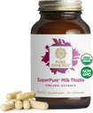 PURE SYNERGY SuperPure Milk Thistle Extract 124; Lever Detox og rense supplement # 124; Organic Milk Thistle Extract med Silymarin124; for sund leverstøtte (60 kapsler)
