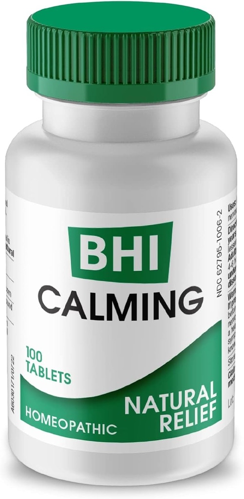 BLI Calming Stress Relief Blend 10 Natural Active Ingredients Hjælp Gendanne Balance, Support Calm Mood & Sleep - Slap af Mind & Body med Passionflower Kamille & Valerian Root - 100 tabletter