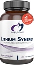 Design for sundhed Lithium Synergy - 5mg Lithium Orotere med TMG + B12 Methylcobalamin - Biotilgængelig Mood + Methylation Support, non-GMO + vegetar (120 kapsler)