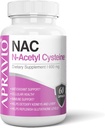 NAC supplement (N- Acetyl Cystein) 600 mg, Antioxidant Support, Immunstøtte, Nyre & Lever Sundhed, 60 kapsler