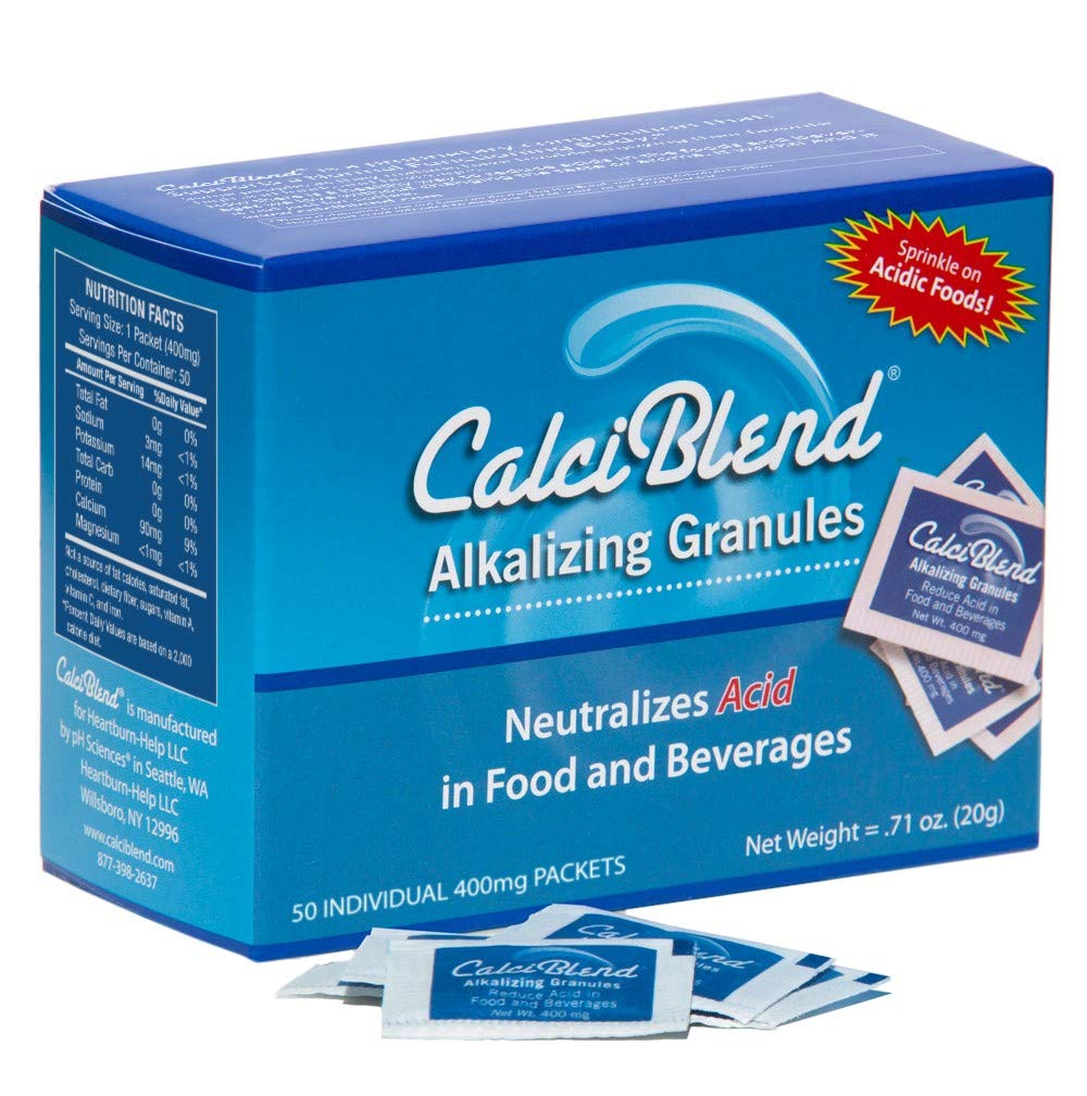 Alkaliserende Granules 50 Pack Box - Mad og drikke syre Reducer - fremmer fordøjelses- og urinvejssygdomme Tract Sundhed, Genskaber elektrolyter, Aids pH Balance - All- Natural, Sugar & Calorie Free