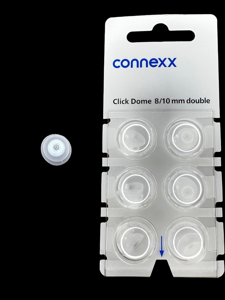 Tilbehør Siemens / Rexton Click Domer (6 dommer) NYT Blister Pack (8 / 10mm Dobbelt)