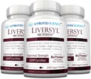 Godkendte Science Liversyl - Support Optimal Leverfunktion - Rense og Detox - Hurtig og effektiv - Milk Thistle, Artiskoke Extract, og Bioperine - Vegan - 180 Count - 3 måneders levering - Made in USA