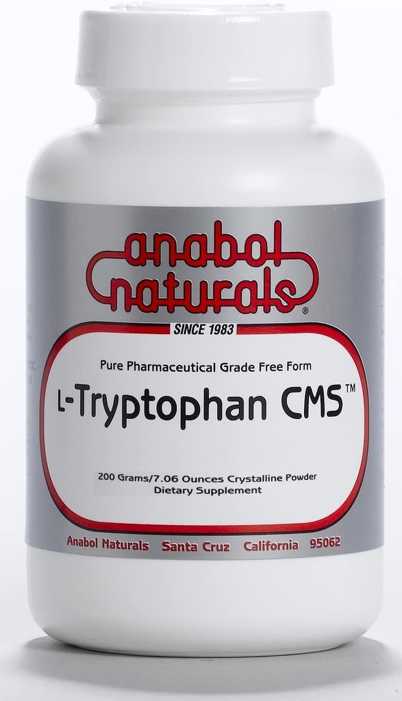 Anabol Naturals L-Tryptophan CMS 200 Grams Pure Crystalline Powder