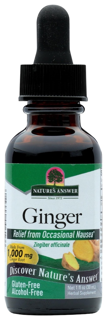 Naturens svar Alkohol- Gratis ingefær Root, 1-Fluid Ounce Measures 124; Inflammatorisk support Measures 124; Understøtter fordøjelse