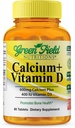 Greenfield Nutritions Halal Calcium tabletter med vitamin D3 - Halal Calcium 600mg med vitamin D3 400IE - 90 Halale vitaminer Calcium tabletter til kvinder og mænd, understøtter ben tænder og immunforsvar