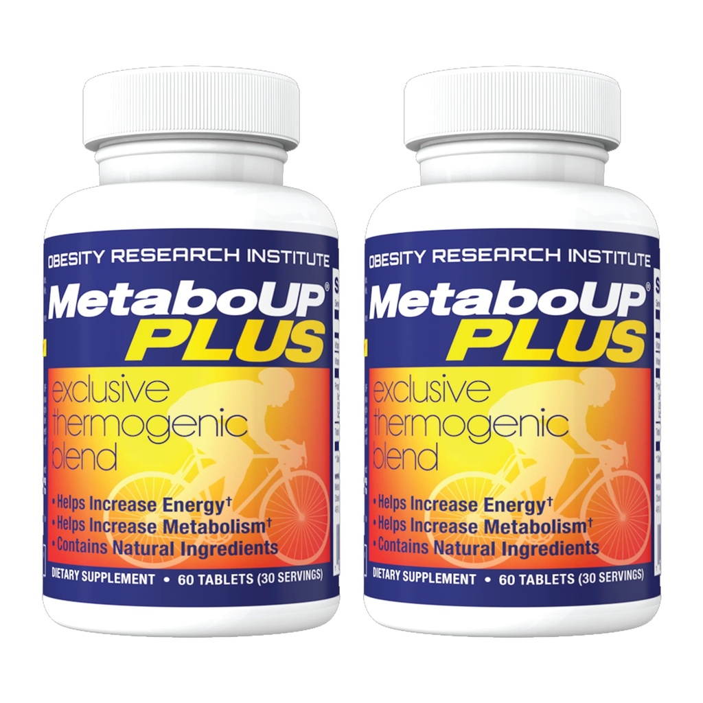 Lipozen MetaboUP Plus - 2 60 Ct Flasker - Termogene vægttab - Energy Booster piller