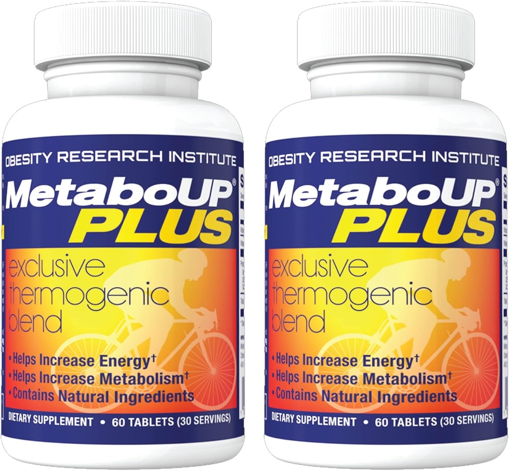 Lipozen MetaboUP Plus - 2 60 Ct Flasker - Termogene vægttab - Energy Booster piller