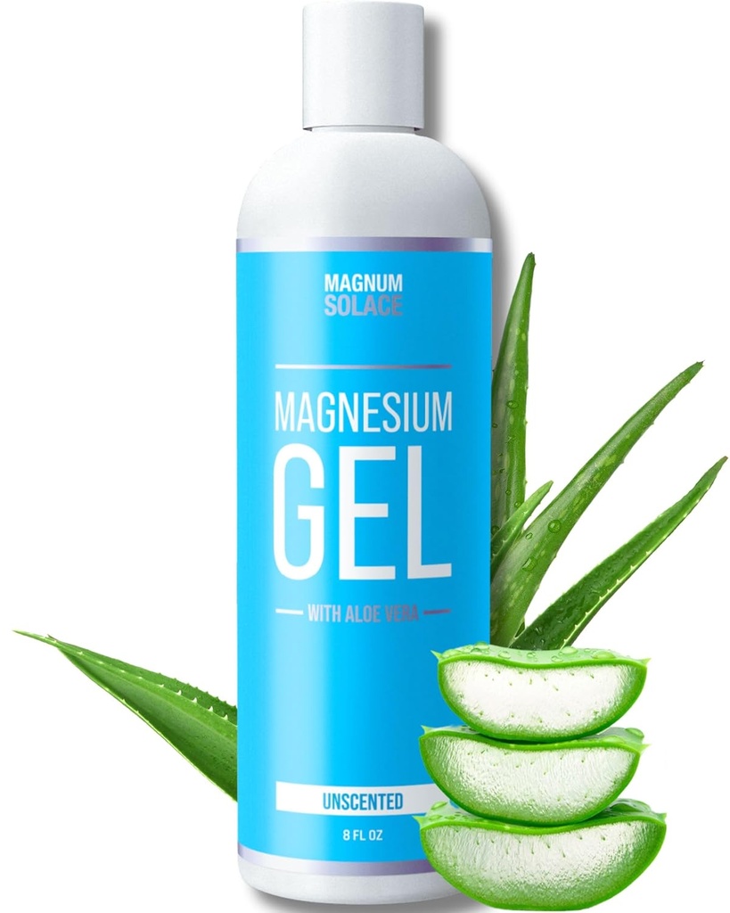 Magnesium Gel Emne for Muskler - Kropsmassage Gel med Pure Magnesium Chlorid og Aloe Vera (uduftende)