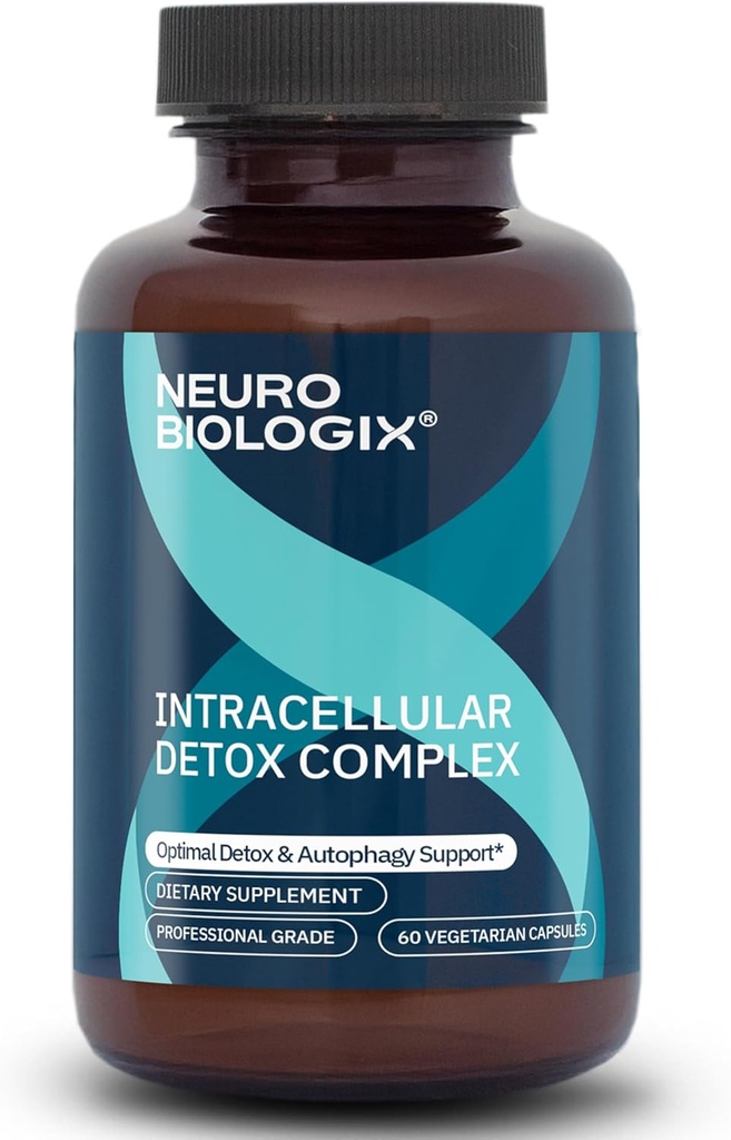 Intracellulær Detox Support - Avanceret antioxidant & Energy Supplement - Understøtter cellular Detox & Defense, Metabolisk balance & Longevity med NRF2 Activator, Gurkemeje, Piperine & Glutathione - 60Caps