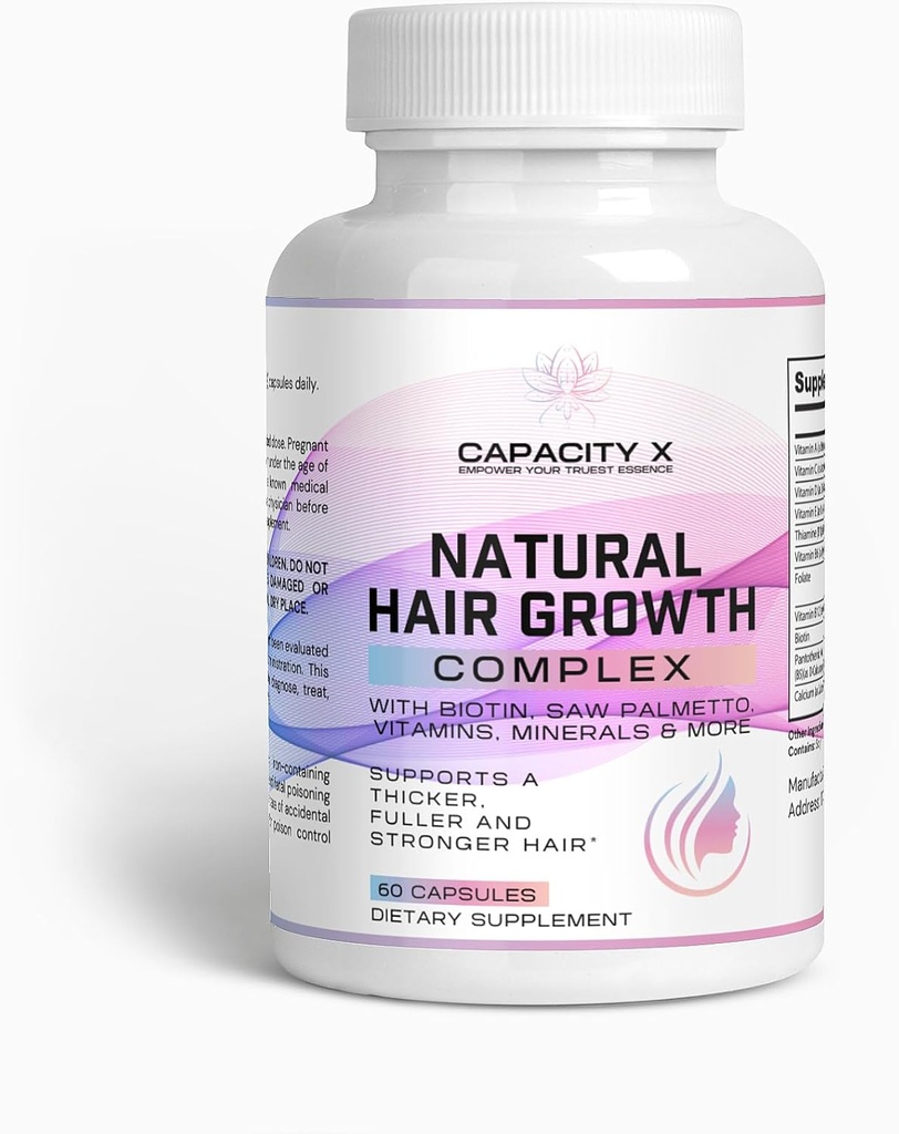 Hår vitaminer til tyndere hår Kvinder, Hårvækst Complex, med Biotin, Saw Palmetto, Vitaminer, Minerals & Mere, Understøtter en tykkere, fyldigere og stærkere hår. Hjælper med at bekæmpe kvindelige hårudtynding