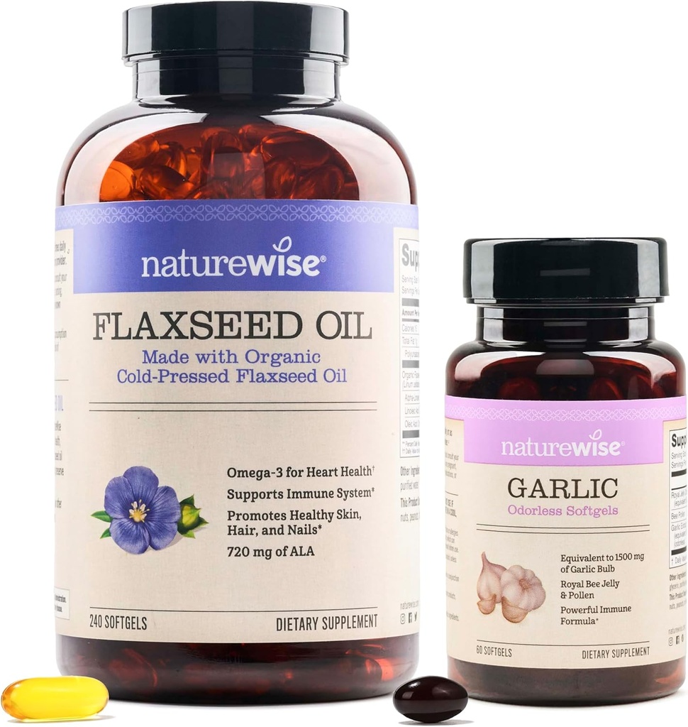 NatureWise Organic Flaxseed Oil Max 720mg ALA