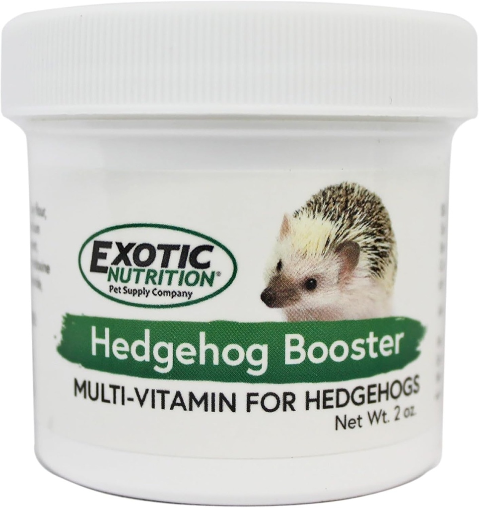 Hedgehog Booster - Komplet Multivitamin - Pulver Vitamin & Mineral supplement til Pet Hedgehog (2 oz.)