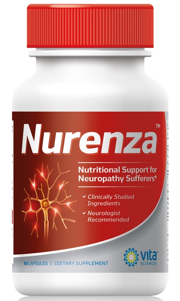 Vita Sciences Nurenza neuropati Relief Supplement 40x Styrke Natural R- ALA Form for Nerve Sundhed, Hurtig Reparation w / Vitaminer, Antioxidanter Revitaliserende Feet, Hænder, Ben, og Toes. 60 Ct.