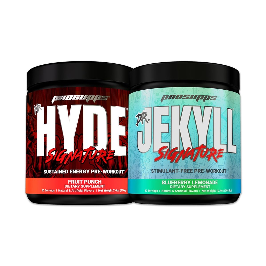 PROSUPPS Mr. Hyde Signature Fruit Punch og Dr. Jekyll Signature Blåbær Lemonade Bundle