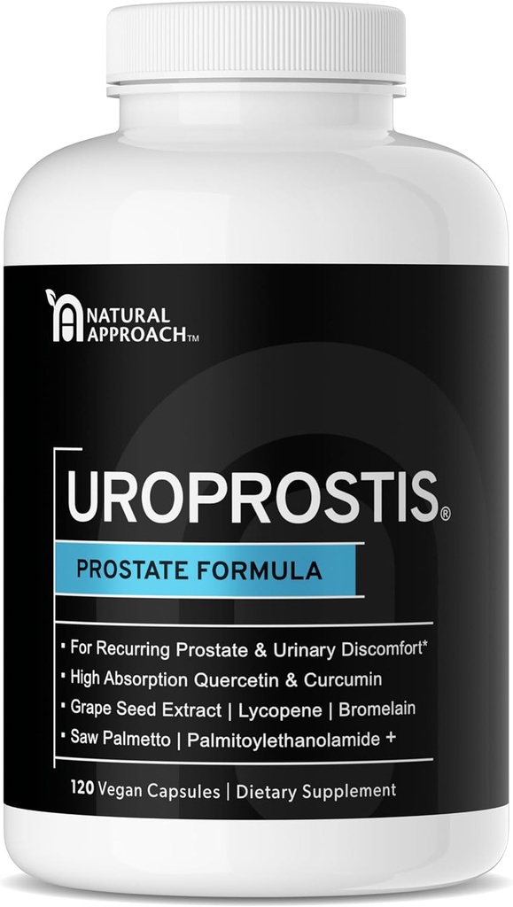 UROPROSTIS - High Potence Prostate Support Complex - Mænds Health Formel for Prostate Comfort - 13 Ingredient Blend inkl Saw Palmetto - Vegan & Gluten- Free Premium Supplement - 120 Kapsler