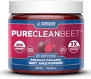 PureClean Beet Premium Beet Juice Powder - 100% Økologisk nitrogenoxid Support til Clinically- Proven 3X Greater Circulation, Endurance & Energy - Stolt Cold- Pressed, Eco Friendly, USA - 30 Serveringer