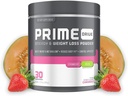 Prime Drive Energy Strawberry Melon Pre Workout Energy Drink Powder, Giver ekstrem energi, fokus og intensitet, øger stofskifte 10.2oz (30 Servere)