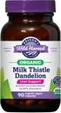 Oregon 's Wild Harvest Certified Organic Milk Thistle Dandelion Capsules Lever Support Extract Standardiseret til 80% Silymarin, 90 Greve