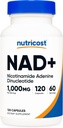 Nutricost NAD + Supplement 1.000mg per servering, 120 Kapsler (Nicotinamid Adenine Dinucleotid) - 60 Servering, Gluten- Free, Vegan