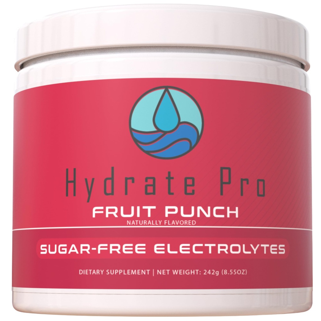 Sugar- free electrolyte Powder against 124; 1000mg High- sodium electrolyte complex against 124; POTS Support & Keto Flu Prevention against 124; 45 Servering Natural Hydration (Fruit Punch)