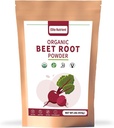 Organic Beet Root Powder, Non-GMO, Gluten Free, Vegan Superfood, Nitrogen Oxide Booster, Øge Stamina & Forbedre øvelse ydeevne (16 oz.)