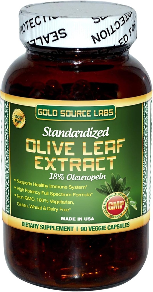 Organic Olive Leaf Extract Kapsler - Pure Organic Olive Leaf Plus Standardized Oleuropein Extract, 90 Vegetar Caps, 400 mg Maksimal styrke Kompleks for immunforsvar