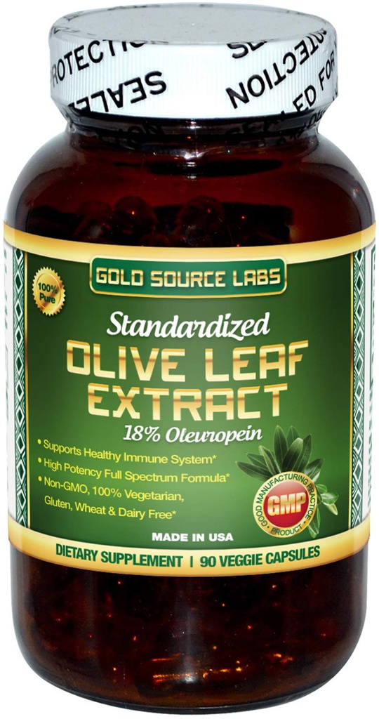 Organic Olive Leaf Extract Kapsler - Pure Organic Olive Leaf Plus Standardized Oleuropein Extract, 90 Vegetar Caps, 400 mg Maksimal styrke Kompleks for immunforsvar