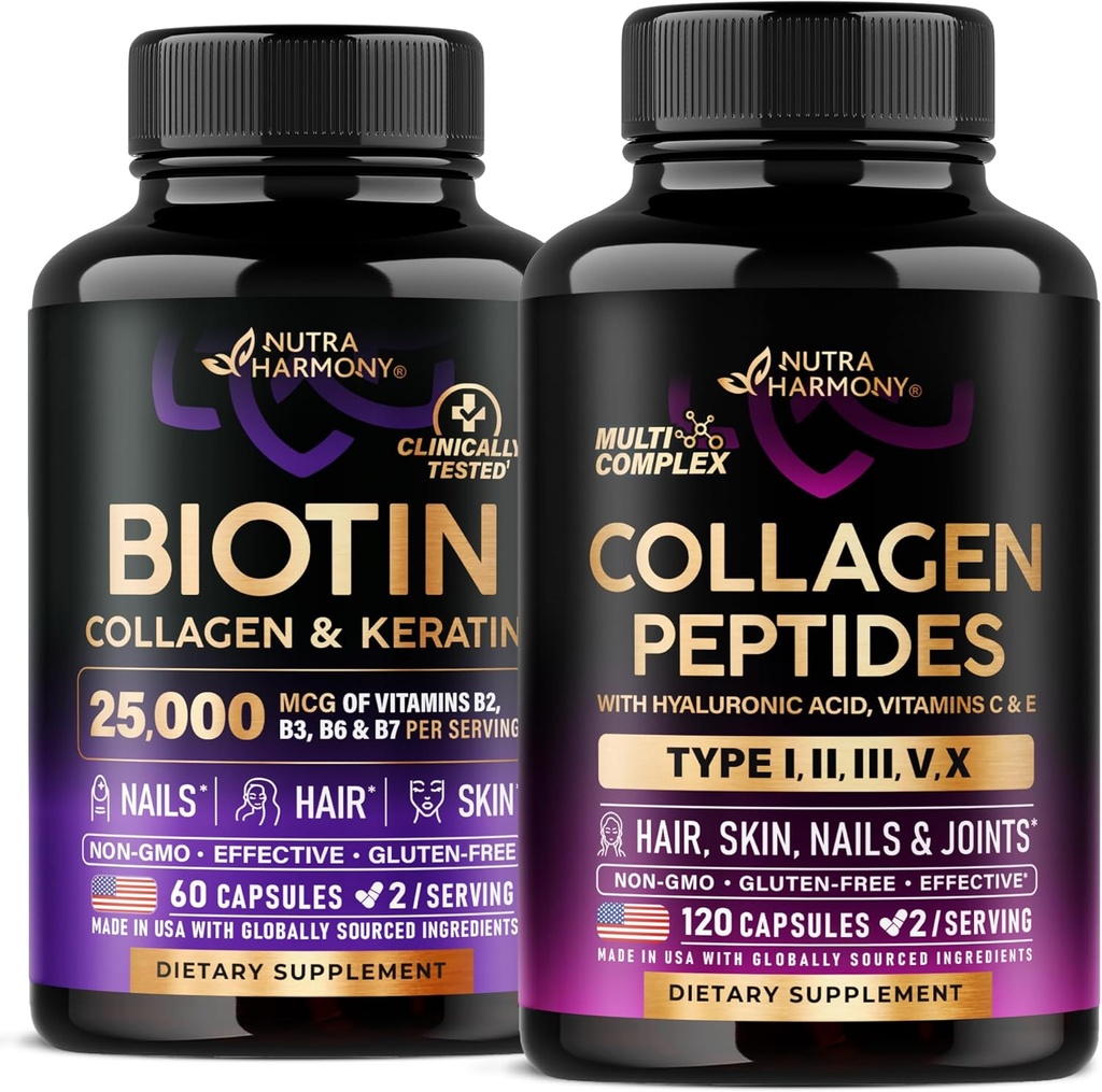 NUTRAHARMONY Biotin, Keratin & Collagen kapsler