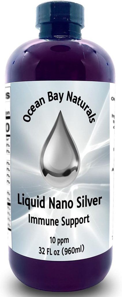 Flydende Nano Sølv Beeg 124; mere Absorbable Than kolloid Sølv Beeg 124; 10ppm Beeg 124; 32oz Amber PET Plastic Flaske