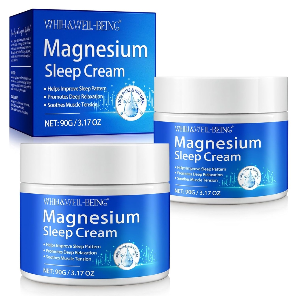 WHLH & WELL-BEING Magnesium Oil for Feet–Topical Magnesium Chloride Cream 2PCS
