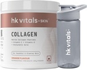 Heal; thKart hk Vitals Marine Collagen Supplement (Orange, 200g) & Sipper Flaske (Grå, 300ml) Combo Pack- 124; med C-vitamin & E - 124; for sund hud, hår & negle