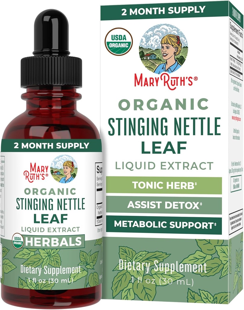 MaryRuth Organics Stinging Nettle Leaf Extract Note 124; Detox Supplement Herbal Drops Note 124; USDA Organics
