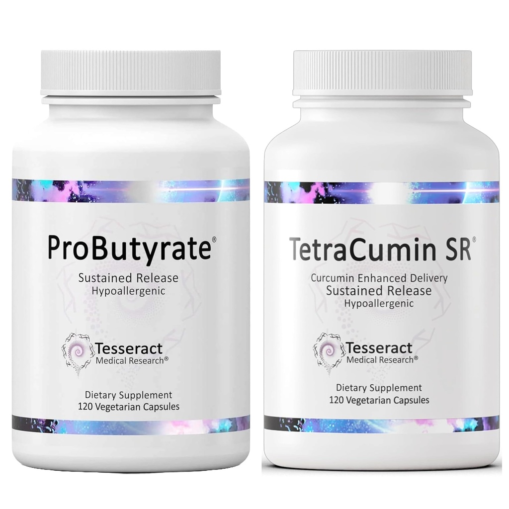 Tesseract Medical Research ProButyrate Gut Health Supplement, Butyric Acid Complex & TetraCumin SR Fælles Support, Vedvarende udgivelse