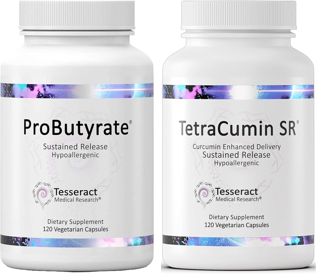 Tesseract Medical Research ProButyrate Gut Health Supplement, Butyric Acid Complex & TetraCumin SR Fælles Support, Vedvarende udgivelse
