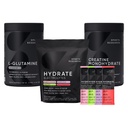 Sport Research L- Glutamin (1.1 lbs), Sugar- Free naturligt aromatiseret Hydrate Electrolytes 16x Variety Pakninger og Creatin monohydrat (1.1 lbs)