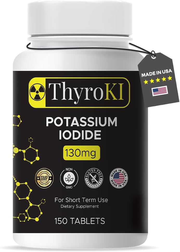 Premium Kalium Iodide Tablets 130 mg - Thyroid Support & Respiratory Health - YODO Naciente KI Pills