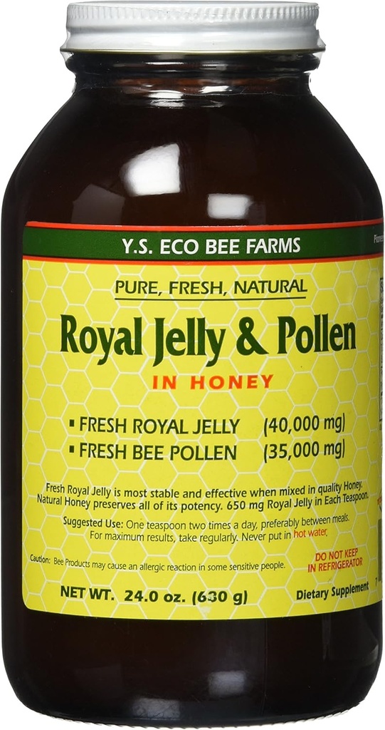 Fresh Royal Jelly + Bee Pollen, Honey Mix - 40.000 mg YS Eco Bee Farms 24.0 oz.