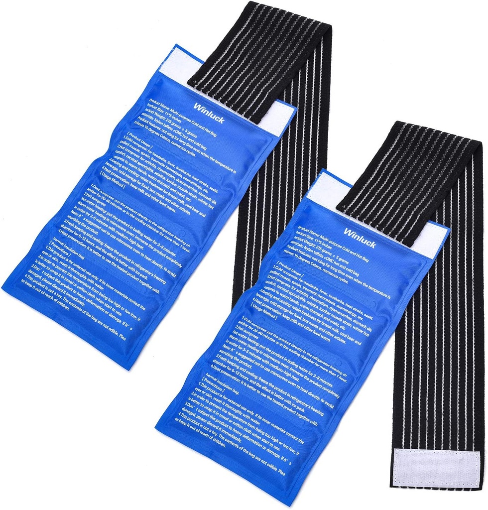 Gel Ice Cold Packs - (2-stykke sæt) Soft Genanvendelige Cold / Hot Compress, Giver Allevaate fælles og muskelsmerter. Fleksibel terapi fra skader - Skulder, Tilbage, Knee, Neck, Ankle & Mere.