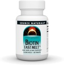 Source Naturals Biotin Fast Melt, Hår Hud og Nail Support *, 10. 000 mg - 60 Fast Melt tabletter