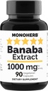 MONOHERB Banaba Extract 1000 mg - 90 Vegetariske Kapsler - 2% Corolsyre